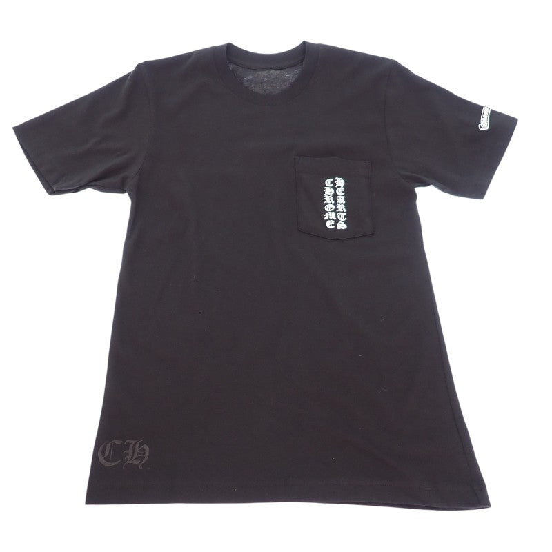 クロムハーツ CHROME HEARTS スクロールロゴ S 半袖Tシャツ コットン ブラック メンズ【中古】【Aランク】