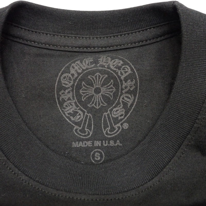 クロムハーツ CHROME HEARTS スクロールロゴ S 半袖Tシャツ コットン ブラック メンズ【中古】【Aランク】
