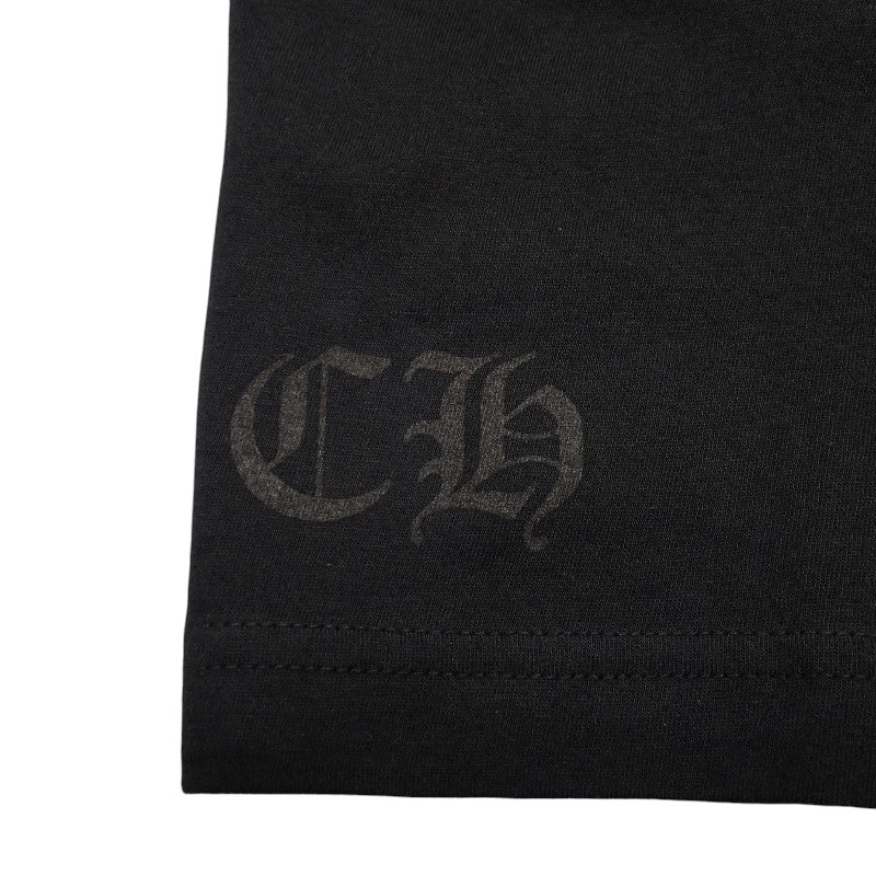 クロムハーツ CHROME HEARTS スクロールロゴ S 半袖Tシャツ コットン ブラック メンズ【中古】【Aランク】