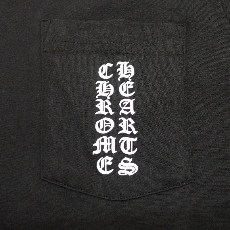 クロムハーツ CHROME HEARTS スクロールロゴ S 半袖Tシャツ コットン ブラック メンズ【中古】【Aランク】