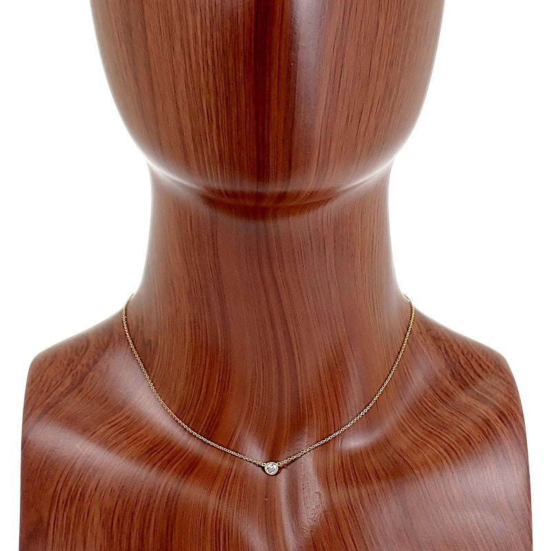 ティファニー TIFFANY&Co. バイザヤード ネックレス K18イエローゴールド ダイヤモンド レディース【中古】【Aランク】