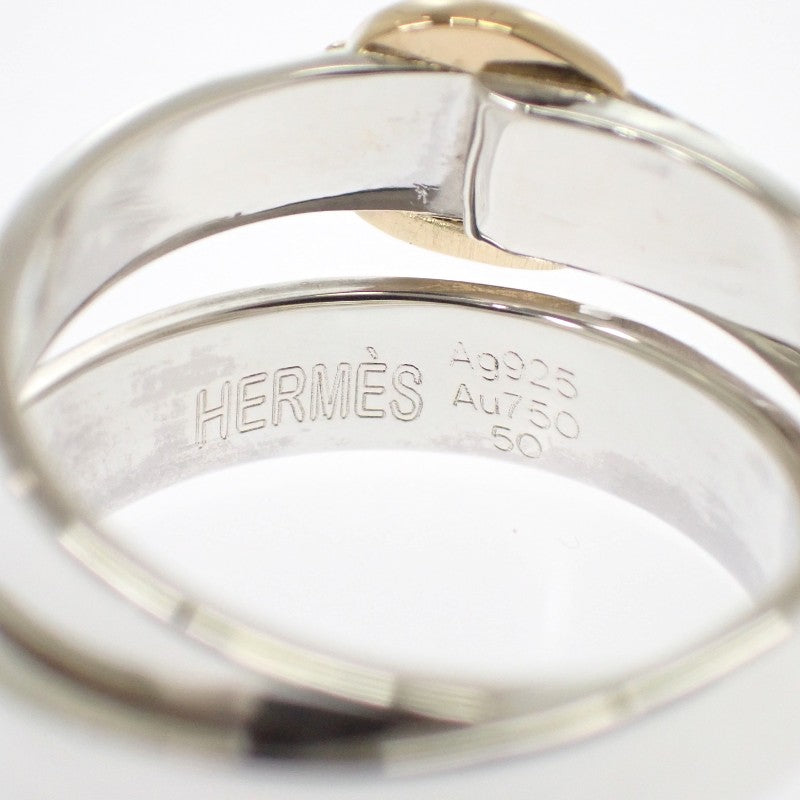 エルメス HERMES ダブルトゥルー 10号 リング シルバー925 K18イエローゴールド レディース メンズ【中古】【Aランク】
