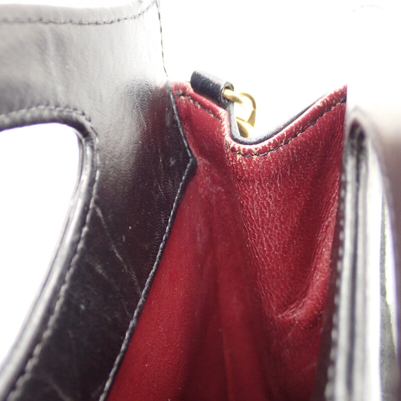 シャネル CHANEL シャネル31 ヴィンテージ 2WAYバッグ ショルダーバッグ ラムスキン コットン ブラック レディース【中古】【ABランク】