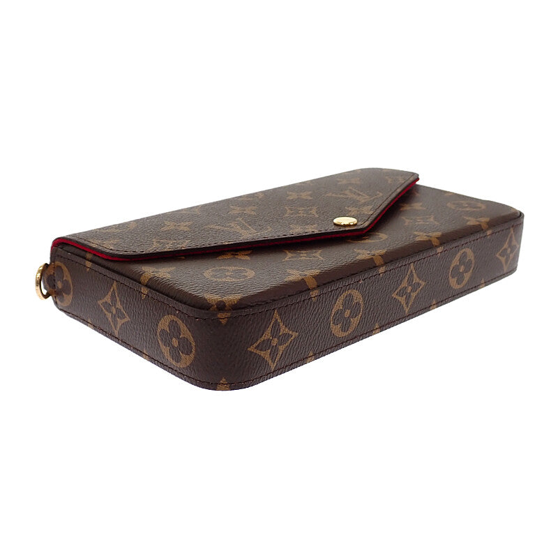 ルイヴィトン LOUIS VUITTON ポシェット・フェリシー M81896 モノグラム ショルダーバッグ フューシャ レディース【中古】【Sランク】