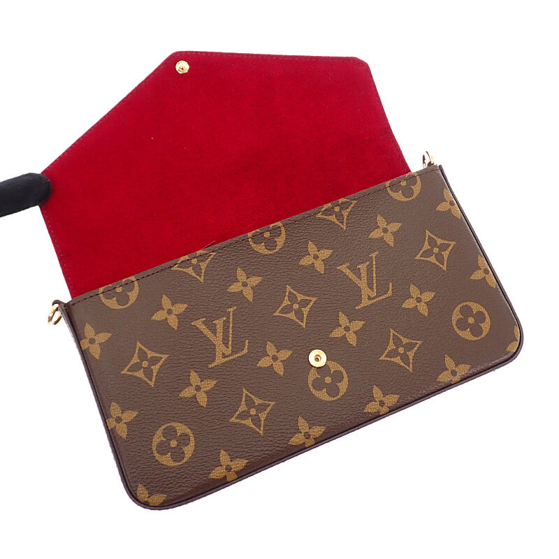 ルイヴィトン LOUIS VUITTON ポシェット・フェリシー M81896 モノグラム ショルダーバッグ フューシャ レディース【中古】【Sランク】