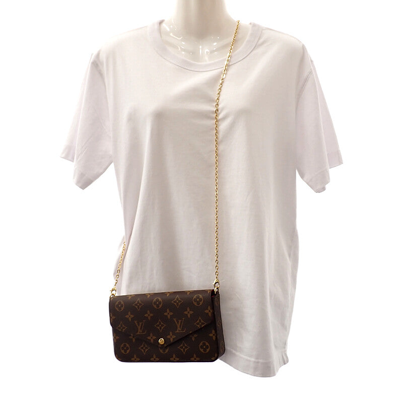 ルイヴィトン LOUIS VUITTON ポシェット・フェリシー M81896 モノグラム ショルダーバッグ フューシャ レディース【中古】【Sランク】