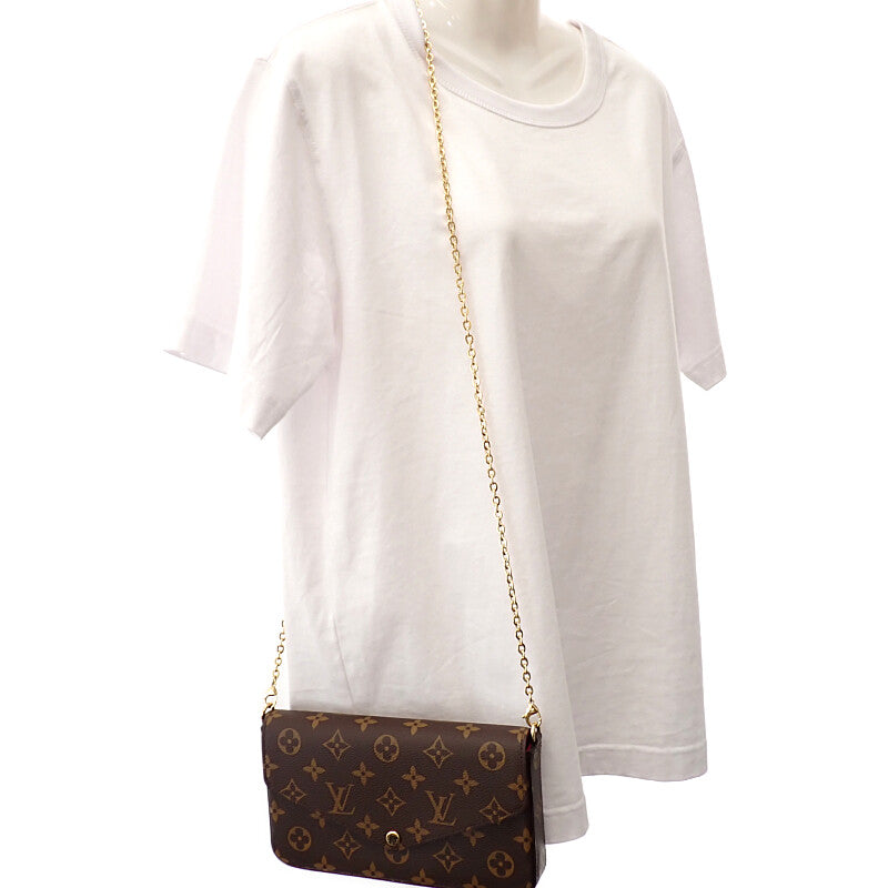 ルイヴィトン LOUIS VUITTON ポシェット・フェリシー M81896 モノグラム ショルダーバッグ フューシャ レディース【中古】【Sランク】