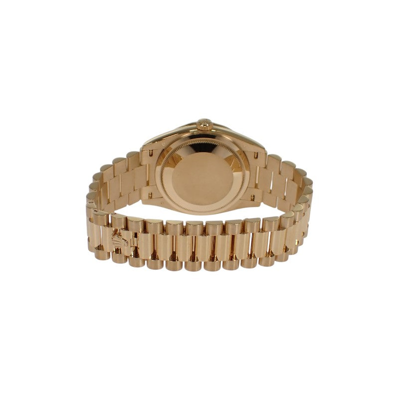 ロレックス ROLEX デイデイト 36 128348RBR 腕時計 K18イエローゴールド ダイヤモンド ゴールド 自動巻き ダークグレー文字盤 メンズ【中古】【Aランク】