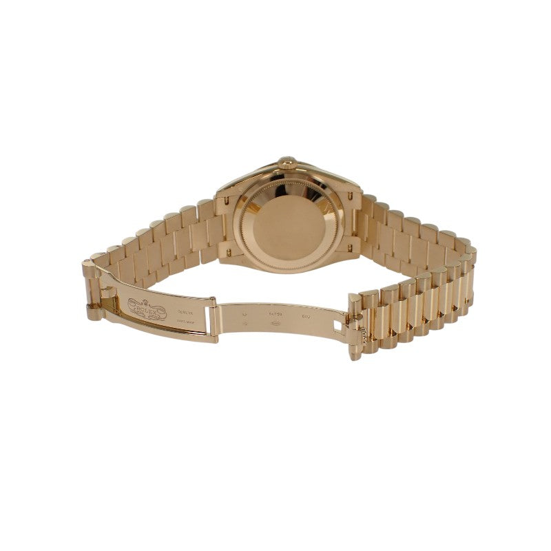 ロレックス ROLEX デイデイト 36 128348RBR 腕時計 K18イエローゴールド ダイヤモンド ゴールド 自動巻き ダークグレー文字盤 メンズ【中古】【Aランク】