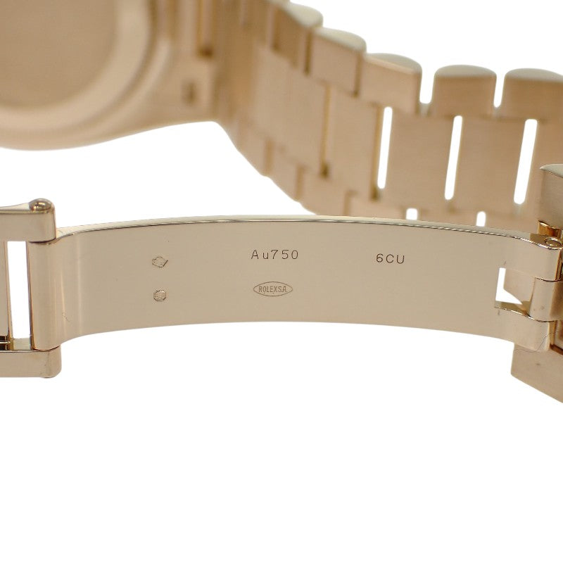 ロレックス ROLEX デイデイト 36 128348RBR 腕時計 K18イエローゴールド ダイヤモンド ゴールド 自動巻き ダークグレー文字盤 メンズ【中古】【Aランク】
