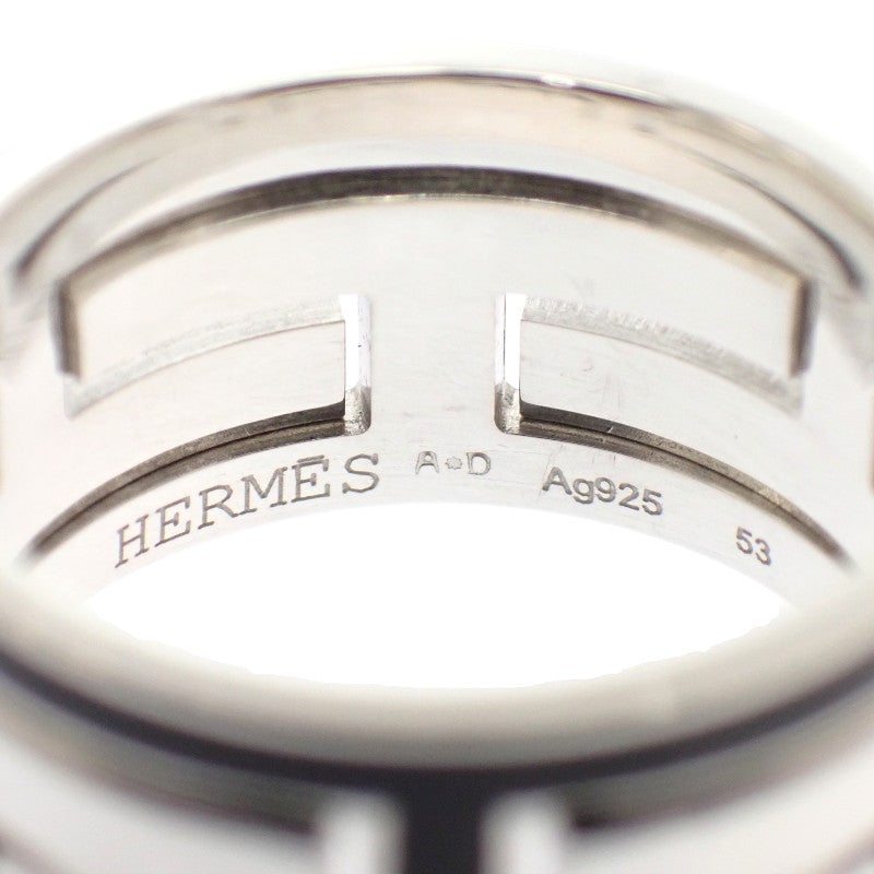 エルメス HERMES ムーブ アッシュリング 13号 リング シルバー925 ブラック レディース メンズ【中古】【Aランク】