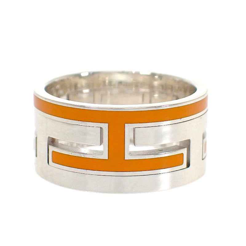 エルメス HERMES ムーブ アッシュ 13号 リング シルバー925 オレンジ メンズ レディース【中古】【ABランク】