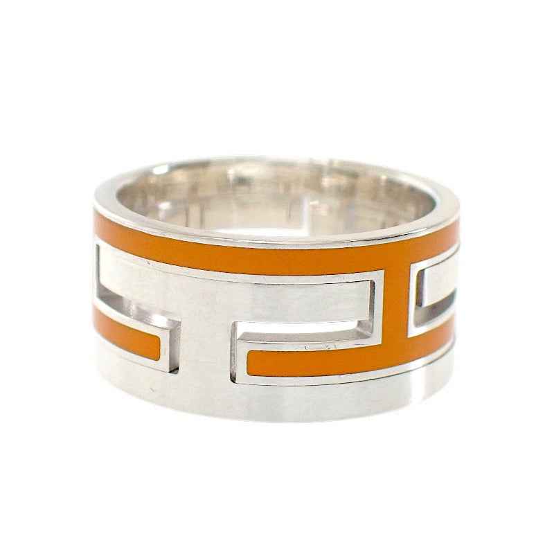 エルメス HERMES ムーブ アッシュ 13号 リング シルバー925 オレンジ メンズ レディース【中古】【ABランク】
