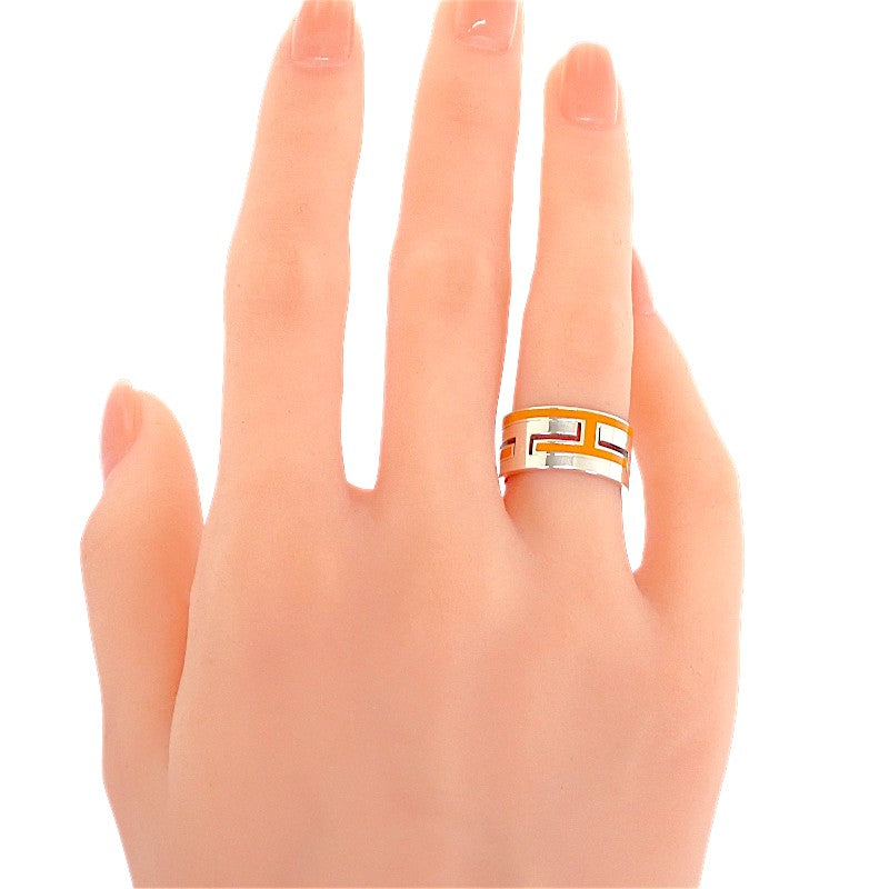 エルメス HERMES ムーブ アッシュ 13号 リング シルバー925 オレンジ メンズ レディース【中古】【ABランク】