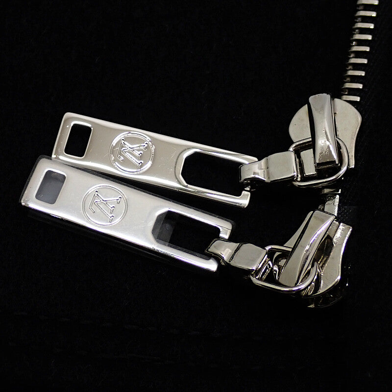 路易威登 LOUIS VUITTON 連帽斗篷 Monogram 20SS 38 1A5TSD 披肩 羊毛 黑色 女款 男款【中古】【A級】