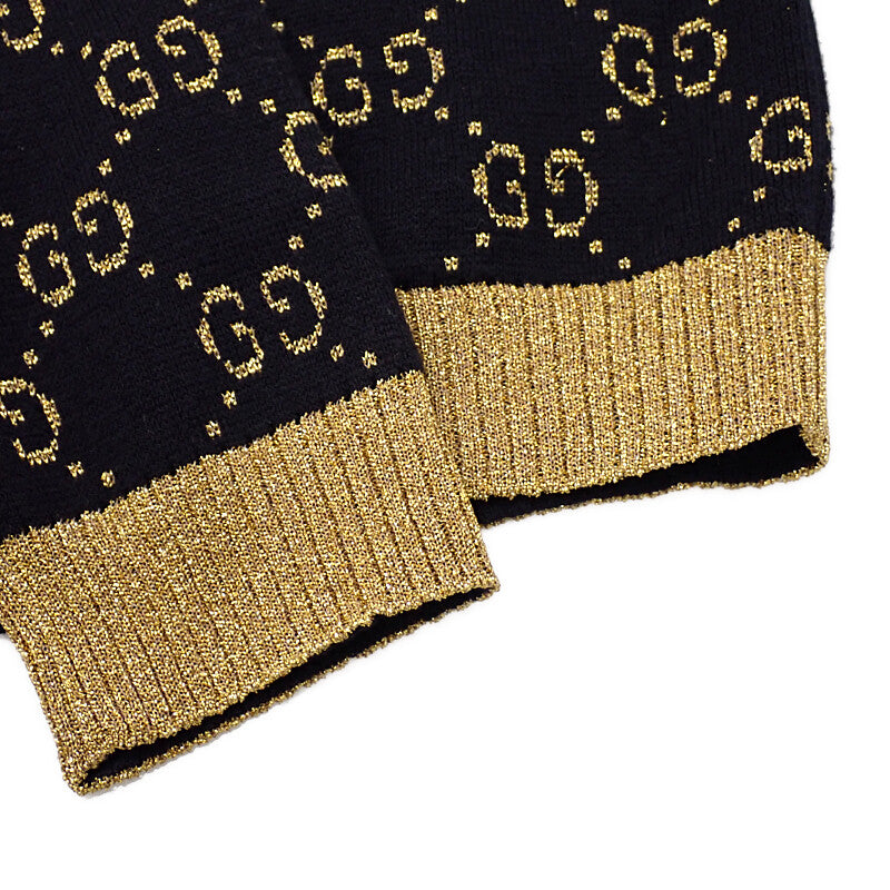 グッチ GUCCI GG コットンラメ ファブリック M 529193_X9W83_4921 カーディガン コットン ネイビー ゴールド メンズ レディース【中古】【Aランク】