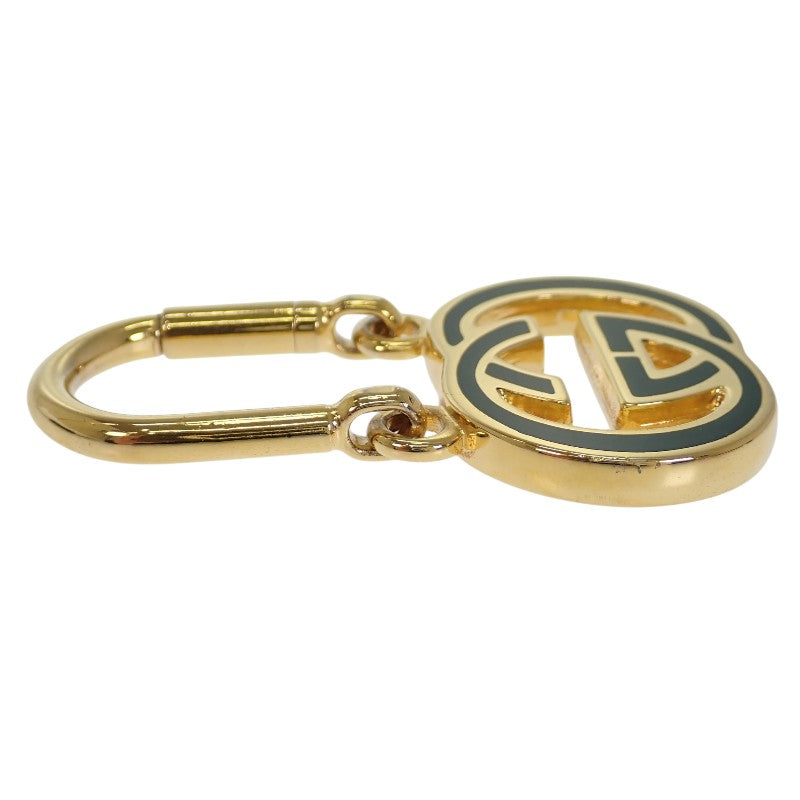 グッチ GUCCI GGキーリング オールドグッチ キーホルダー メタル ゴールド グリーン ユニセックス【中古】【ABランク】