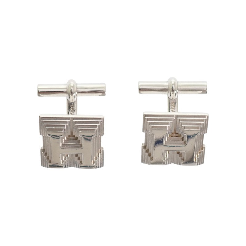 エルメス HERMES Hロゴ カフリンクス カフスボタン カフス シルバー925 メンズ【中古】【ABランク】