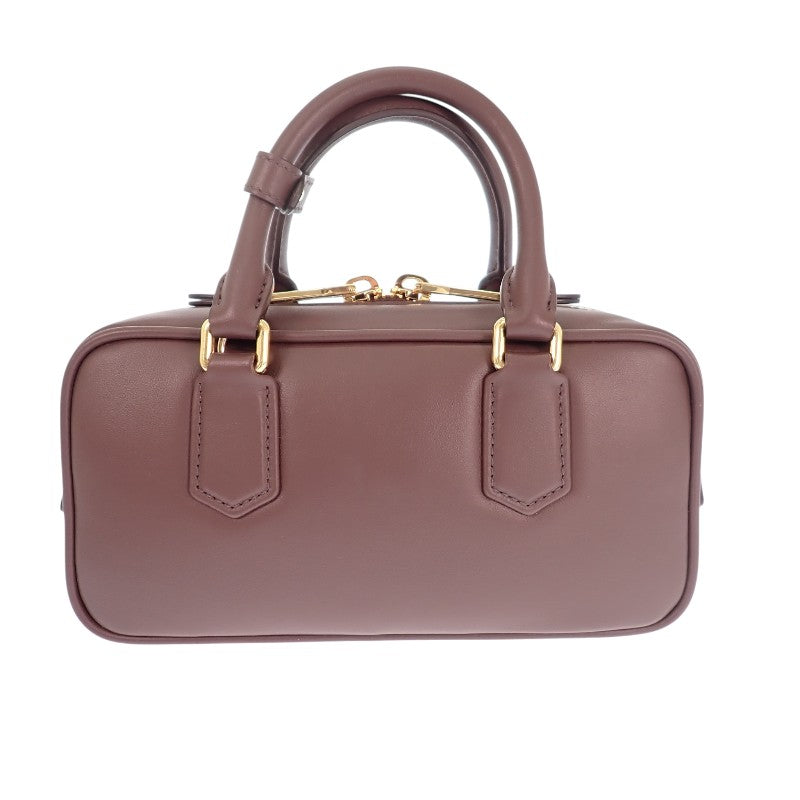 ミュウミュウ MIUMIU アルカディ レザーバッグ レギュラー 5BB142_ACR3_F0NBL_V_OON 2WAYバッグ レザー ブラウン ブライアウッド ゴールド金具 レディース【中古】【Aランク】