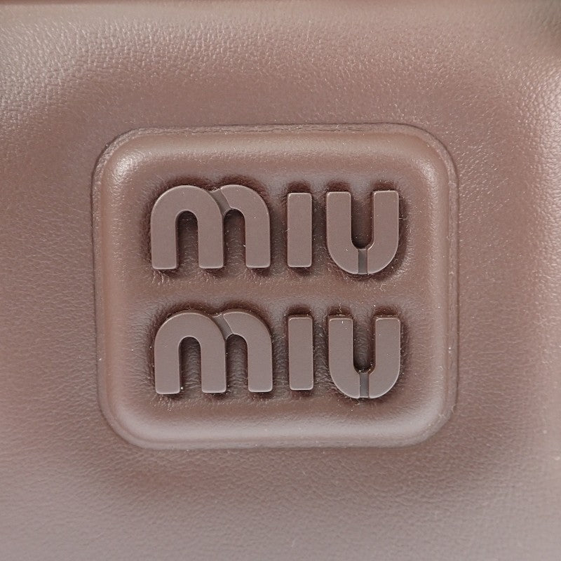 ミュウミュウ MIUMIU アルカディ レザーバッグ レギュラー 5BB142_ACR3_F0NBL_V_OON 2WAYバッグ レザー ブラウン ブライアウッド ゴールド金具 レディース【中古】【Aランク】