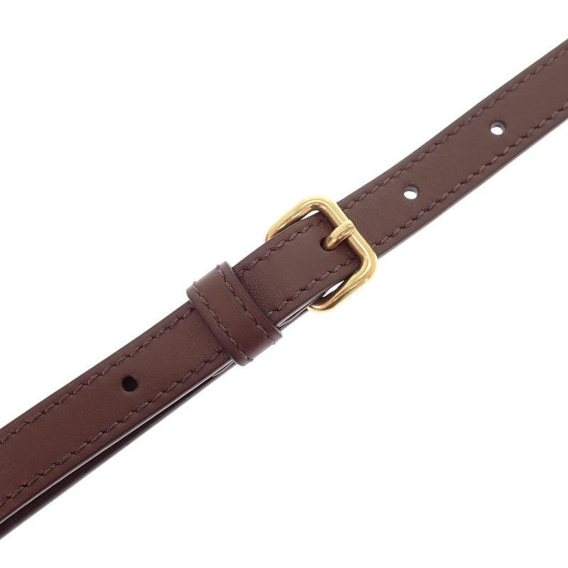 ミュウミュウ MIUMIU アルカディ レザーバッグ レギュラー 5BB142_ACR3_F0NBL_V_OON 2WAYバッグ レザー ブラウン ブライアウッド ゴールド金具 レディース【中古】【Aランク】
