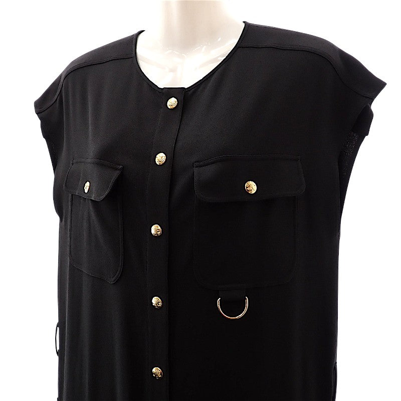 セリーヌ CELINE ベルト付き アーミードレス 2R59G865C ワンピース アセテート/レーヨン ブラック #34 レディース【中古】【Aランク】