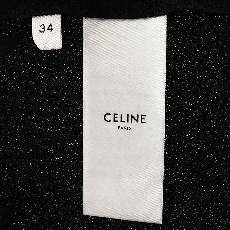 セリーヌ CELINE ベルト付き アーミードレス 2R59G865C ワンピース アセテート/レーヨン ブラック #34 レディース【中古】【Aランク】