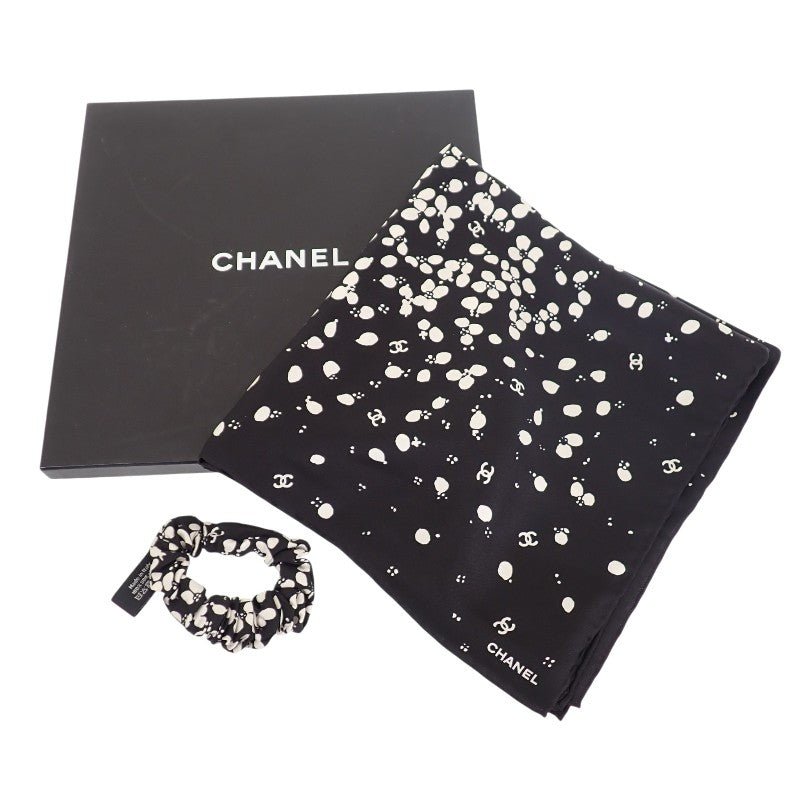 シャネル CHANEL スカーフ＆シュシュ セット フラワー 22P刻印