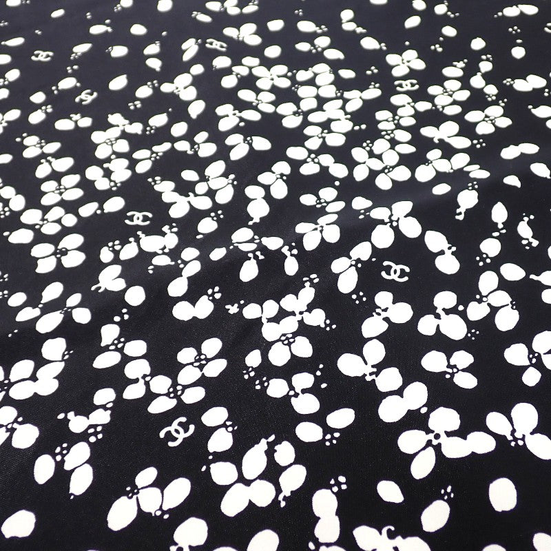 シャネル CHANEL スカーフ&シュシュ セット フラワー 22P刻印 スカーフ シルク ブラック ホワイト レディース【中古】【ABランク】