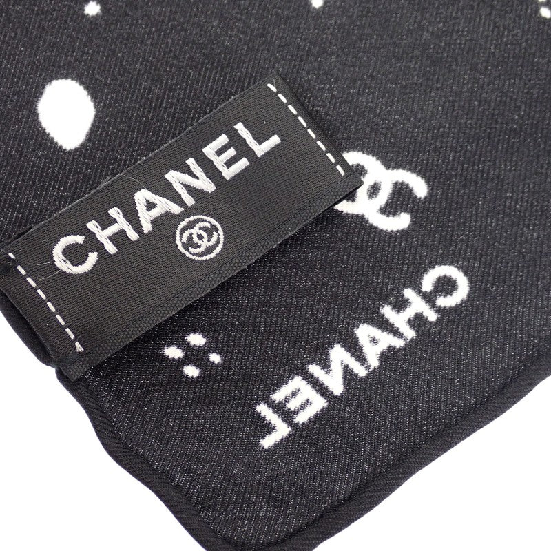シャネル CHANEL スカーフ&シュシュ セット フラワー 22P刻印 スカーフ シルク ブラック ホワイト レディース【中古】【ABランク】