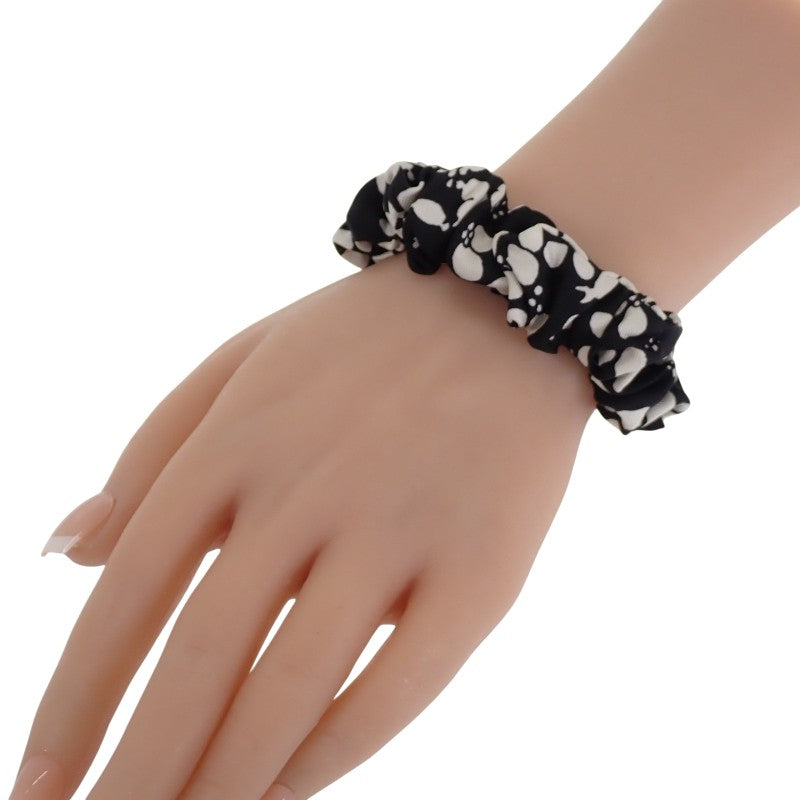 シャネル CHANEL スカーフ&シュシュ セット フラワー 22P刻印 スカーフ シルク ブラック ホワイト レディース【中古】【ABランク】