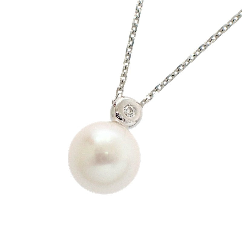 タサキ TASAKI アコヤパール ネックレス K18ホワイトゴールド アコヤ真珠 ダイヤモンド レディース【中古】【Aランク】