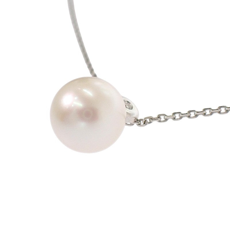 タサキ TASAKI アコヤパール ネックレス K18ホワイトゴールド アコヤ真珠 ダイヤモンド レディース【中古】【Aランク】
