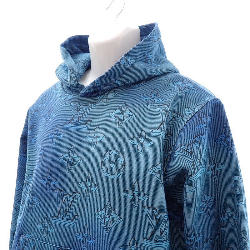 ルイヴィトン LOUIS VUITTON 3D モノグラム プリンテッドオールオーバーフーディ M 1AA4IN パーカー コットン ブルー メンズ【中古】【Aランク】