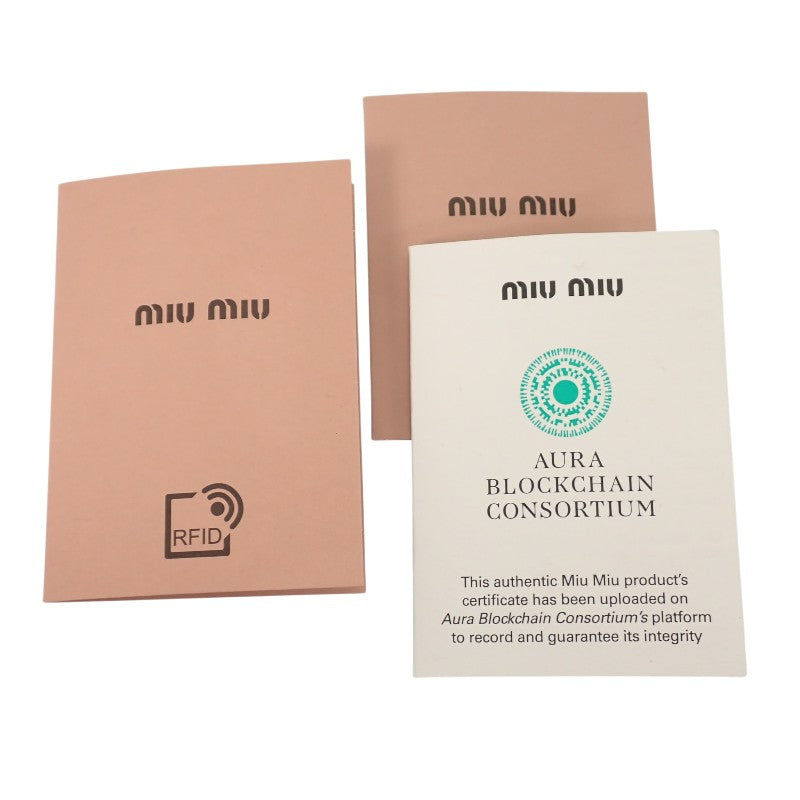 MIUMIU MIUMIU Matelassé 5ND022_AFPP_F0002 零錢包 小羊皮 黑色 金色配件 女士【二手】【A級】