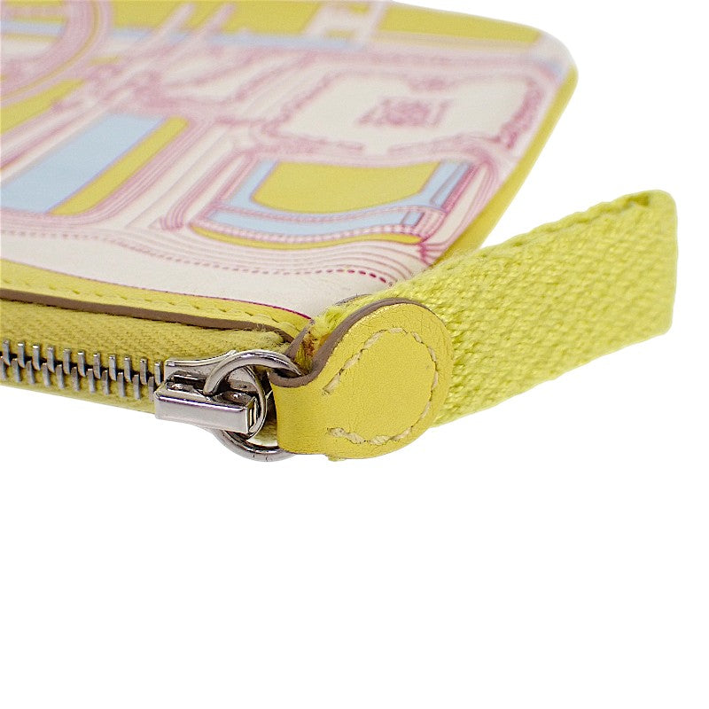 エルメス HERMES カレ ポケット Balade en Berline ポーチ ヴォースイフト イエロー レディース【中古】【ABランク】