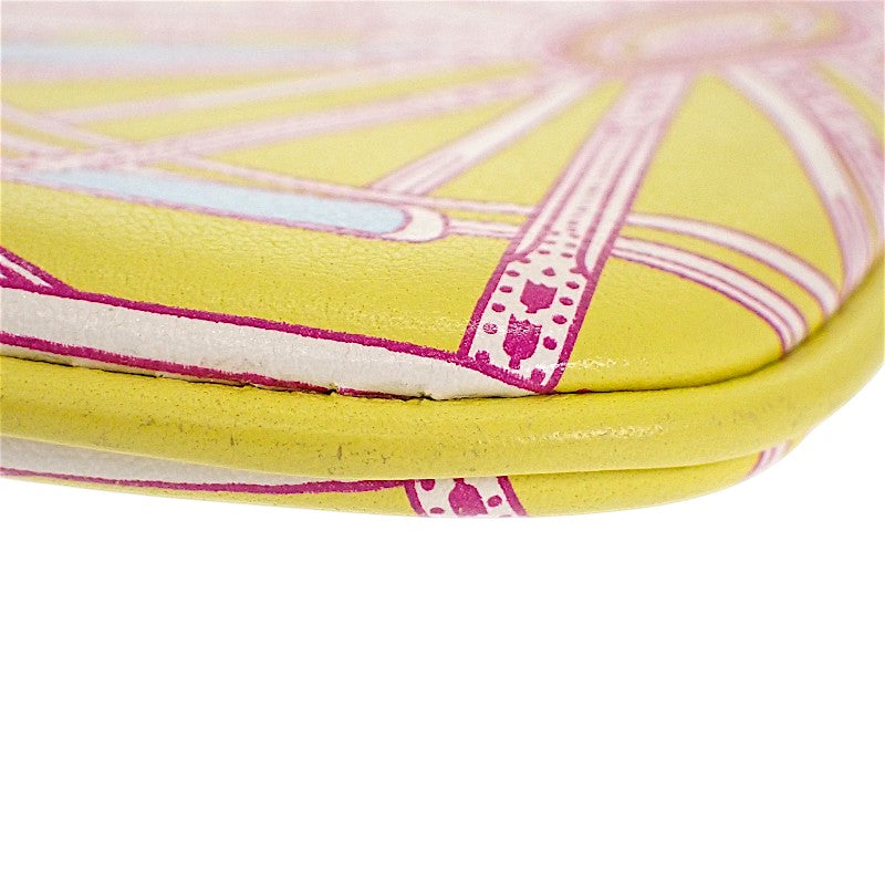 エルメス HERMES カレ ポケット Balade en Berline ポーチ ヴォースイフト イエロー レディース【中古】【ABランク】