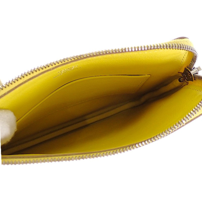 エルメス HERMES カレ ポケット Balade en Berline ポーチ ヴォースイフト イエロー レディース【中古】【ABランク】