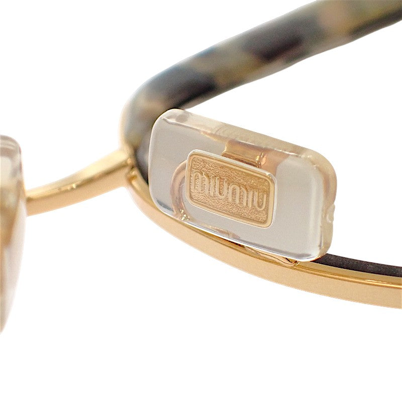 ミュウミュウ MIUMIU キャットアイ SMU52Q サングラス メタル ゴールド レディース【中古】【Aランク】