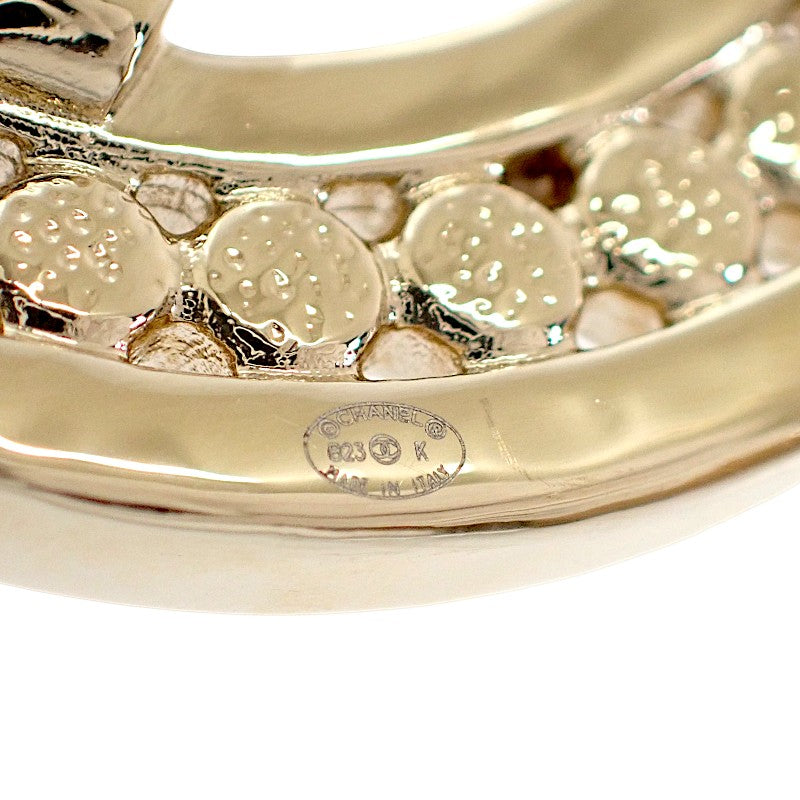 CHANEL 香奈兒 CC LOGO 別針 金色 金屬 水鑽 女士【中古】【AB級】