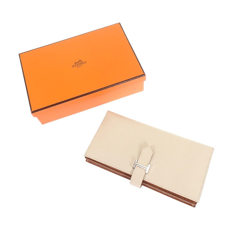 エルメス HERMES ベアンスフレヴェルソ 長財布 ヴォーエプソン ナタ 