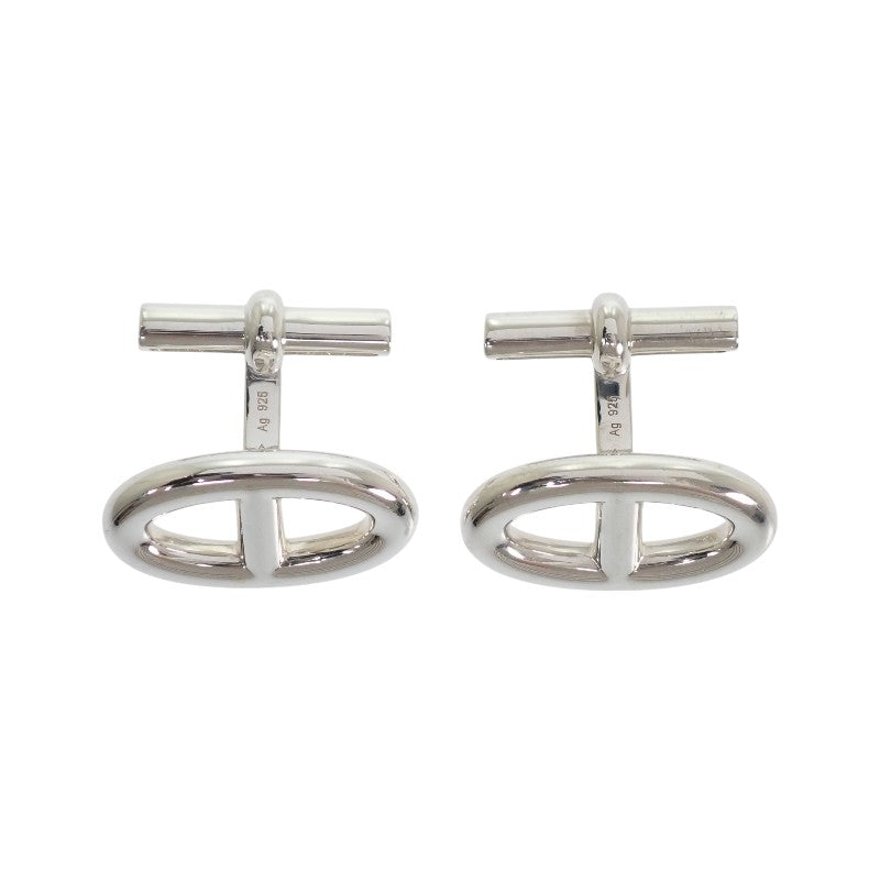 エルメス HERMES シェーヌダンクル カフリンク カフス シルバー925 シルバー メタル メンズ【中古】【Aランク】