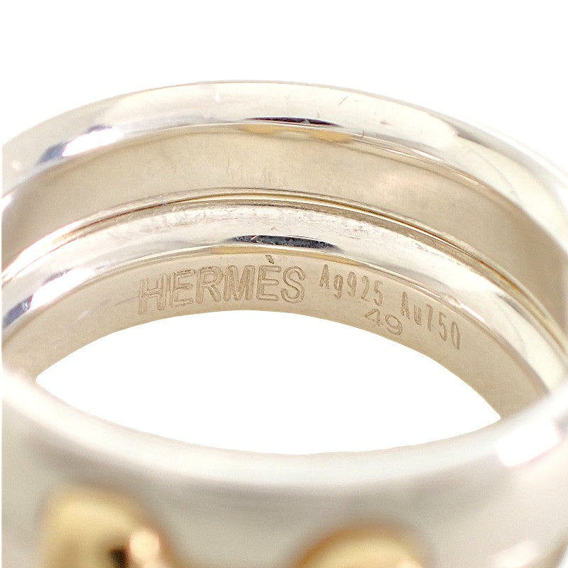 エルメス HERMES オランプ 8.5号 リング K18イエローゴールド シルバー925 #49 レディース【中古】【Aランク】