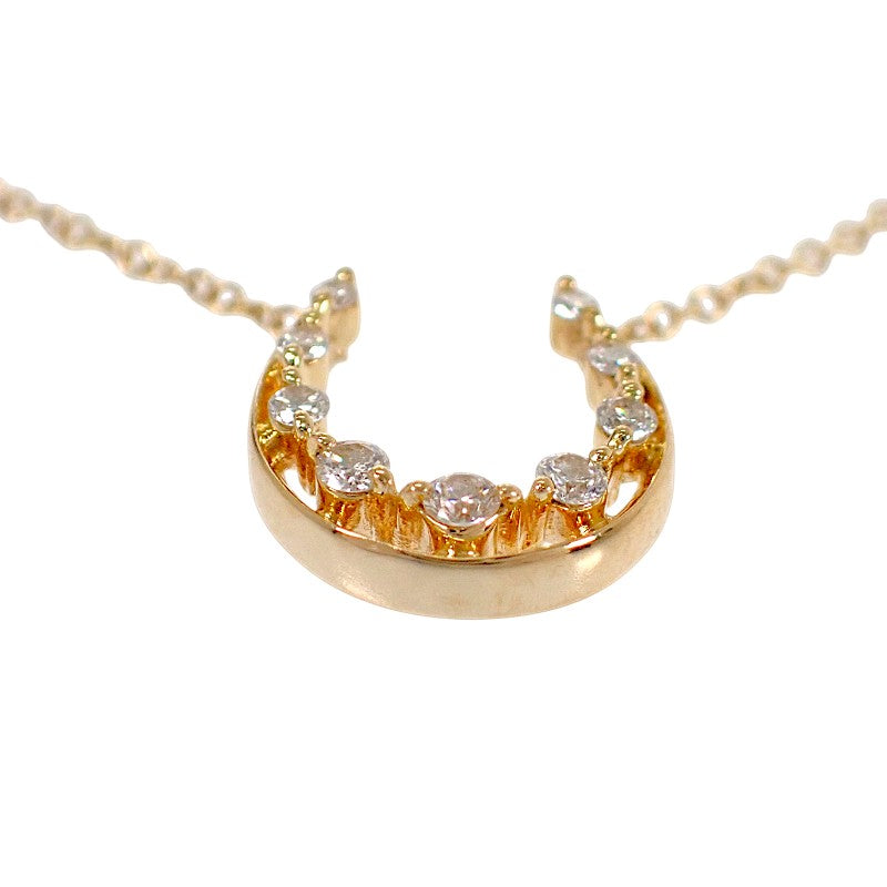 スタージュエリー STAR JEWELRY ホースシュー 2ZN1368 ネックレス K18イエローゴールド ダイヤモンド レディース【中古】【Aランク】