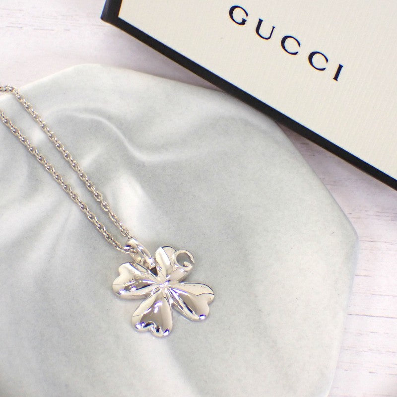 グッチ GUCCI クローバー ネックレス シルバー925 レディース【中古】【Aランク】
