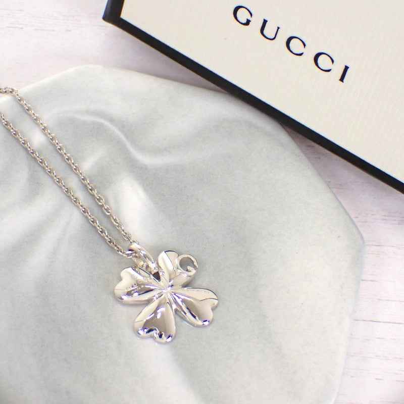 グッチ GUCCI クローバー ネックレス シルバー925 レディース【中古】【Aランク】