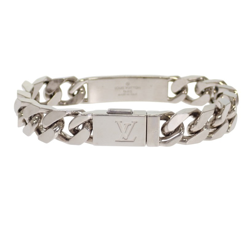 ルイヴィトン LOUIS VUITTON チェーン モノグラム M00270 ブレスレット メタル シルバー メンズ【中古】【ABランク】