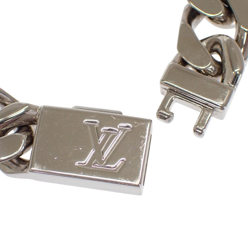 ルイヴィトン LOUIS VUITTON チェーン モノグラム M00270 ブレスレット メタル シルバー メンズ【中古】【ABランク】