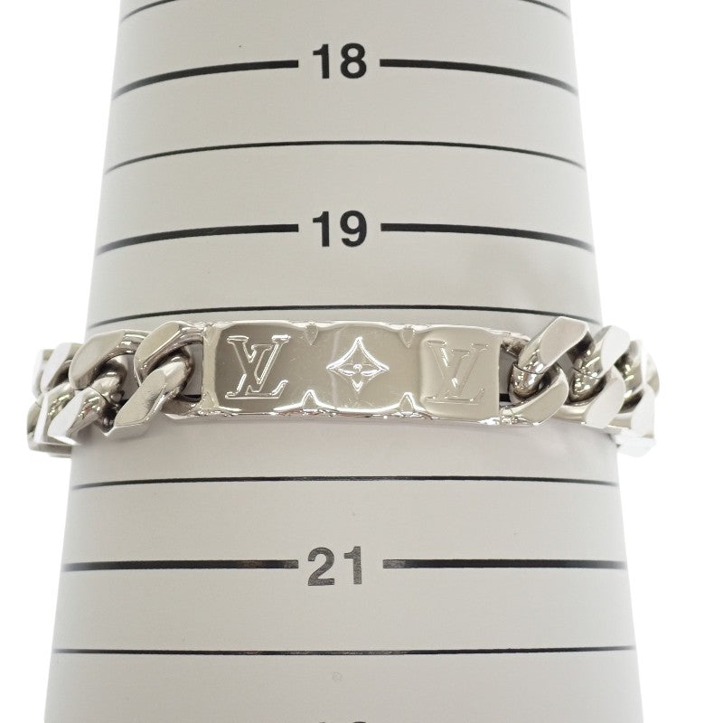 ルイヴィトン LOUIS VUITTON チェーン モノグラム M00270 ブレスレット メタル シルバー メンズ【中古】【ABランク】