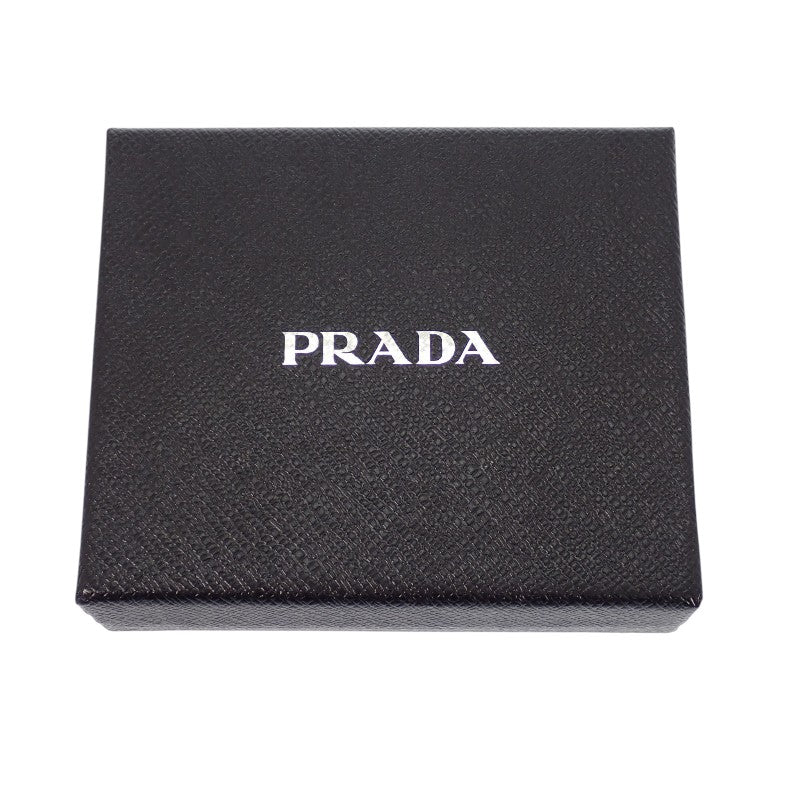 プラダ PRADA ヴィッテロダイノレザー 財布 2MO513_2E54_F0002 二つ折り財布 レザー ブラック シルバー金具 メンズ【中古】【ABランク】
